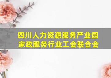 四川人力资源服务产业园 家政服务行业工会联合会